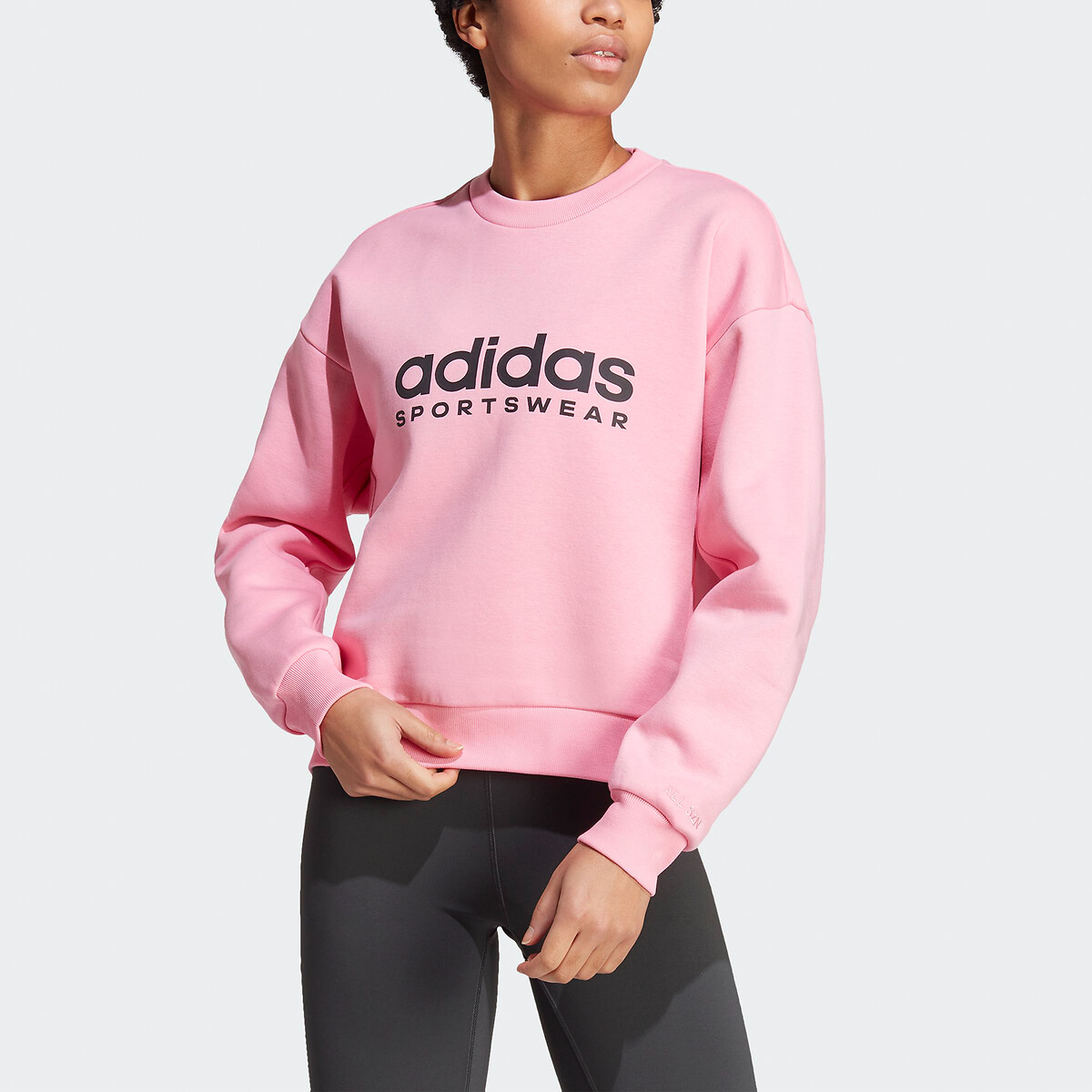 Træts webspindel bombe Begivenhed All season fleece graphic sweatshirt with logo print in cotton mix, pink,  Adidas Sportswear | La Redoute
