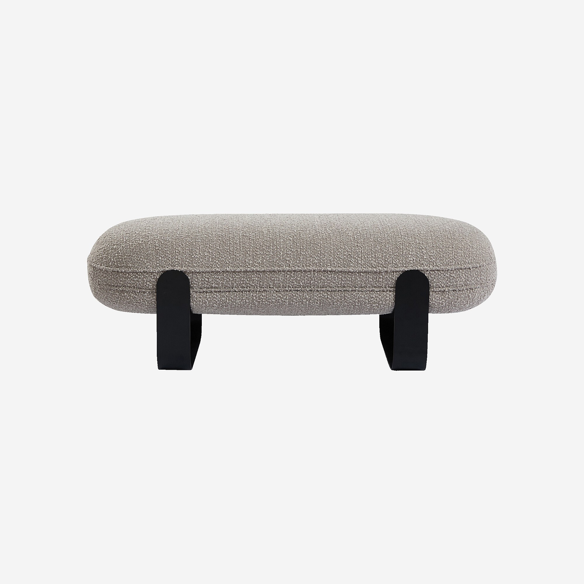 Banc en tissu et pieds en métal noir NORALA, HABITAT