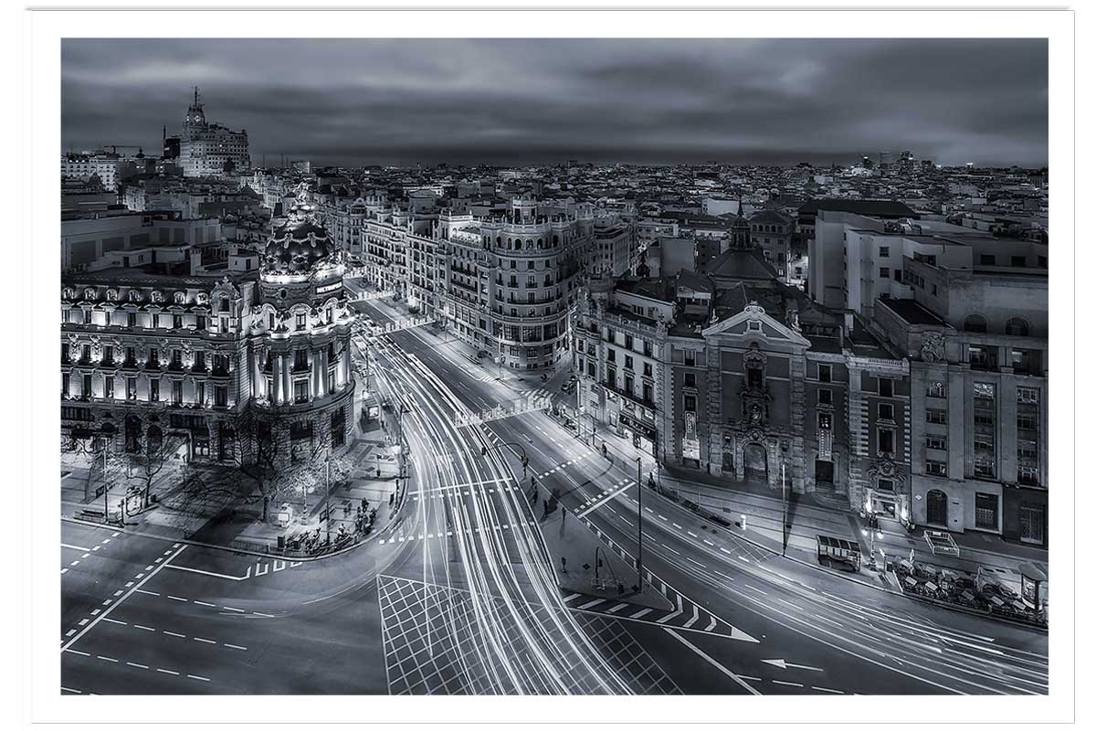 Affiche madrid city lights, HEXOA