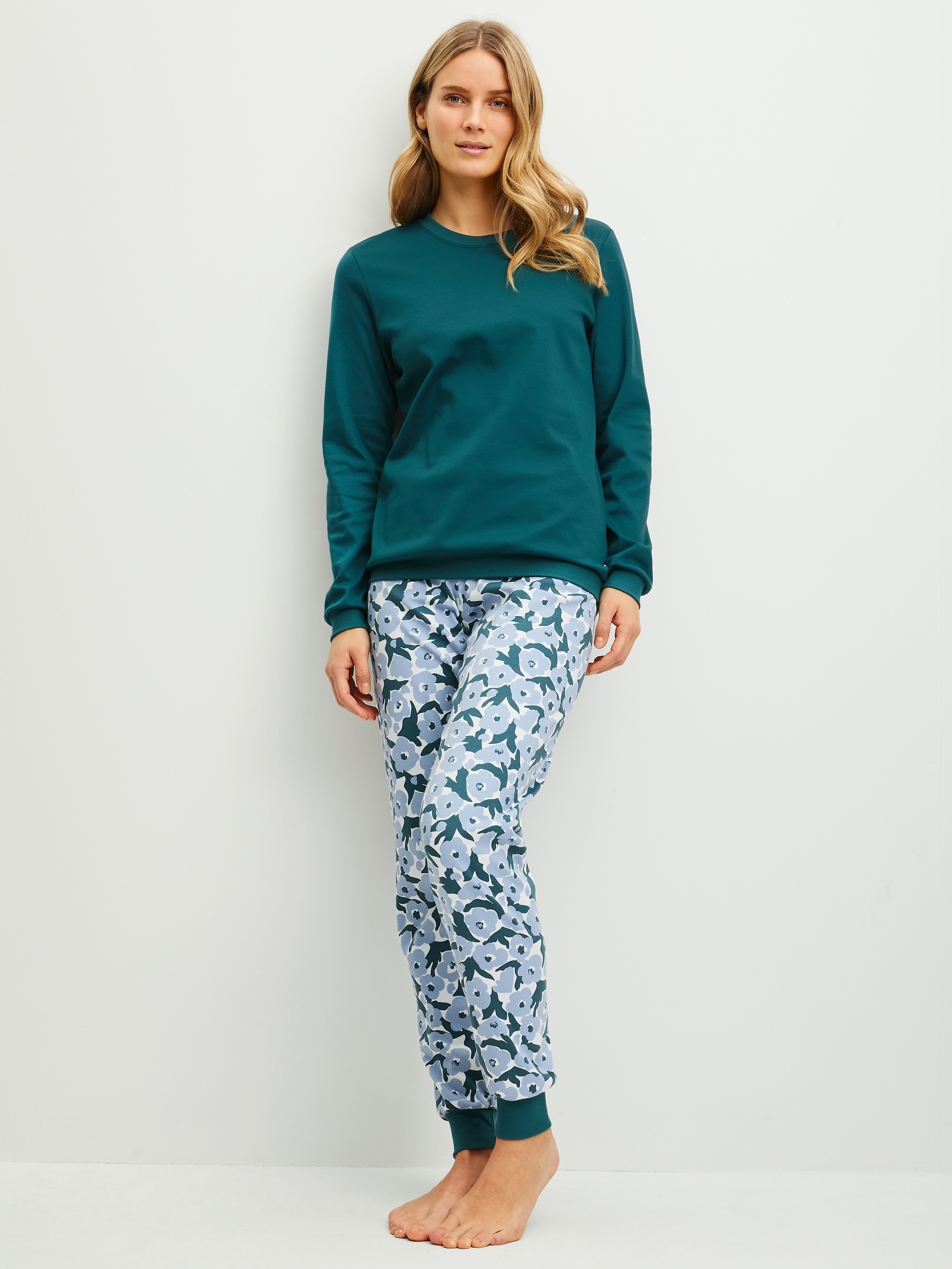 manches longues Coton MIDNIGHT FLOWERS, CALIDA