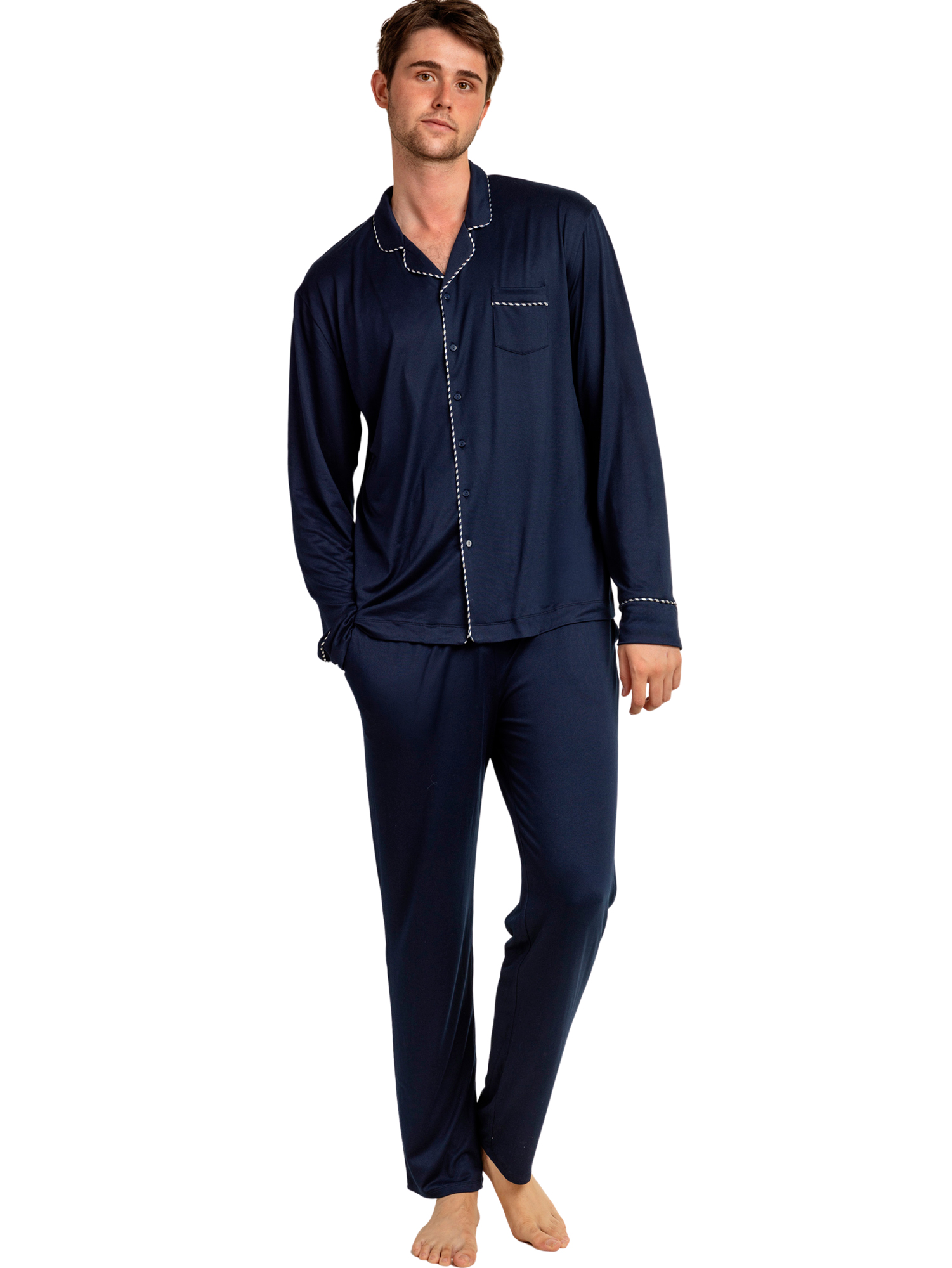 Pyjama pantalon chemise manches longues Luxury Pearl, ADMAS