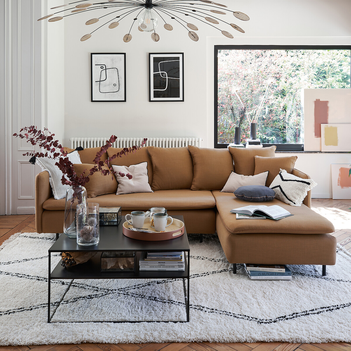 Hiba neliöteräksinen sohvapöytä musta La Redoute Interieurs | La Redoute