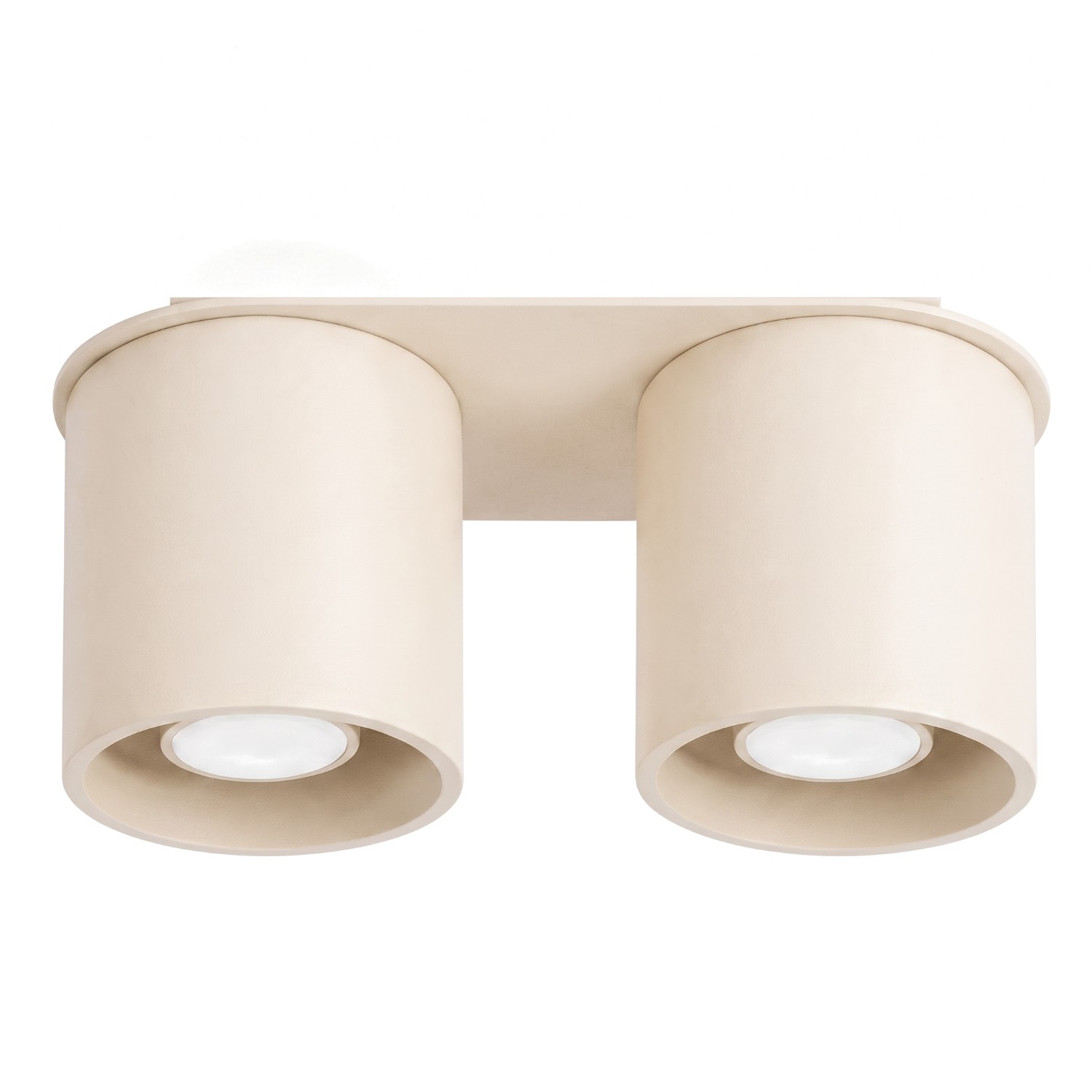 Plafonnier Aluminium Beige GU10 2 Orbis, EDEN