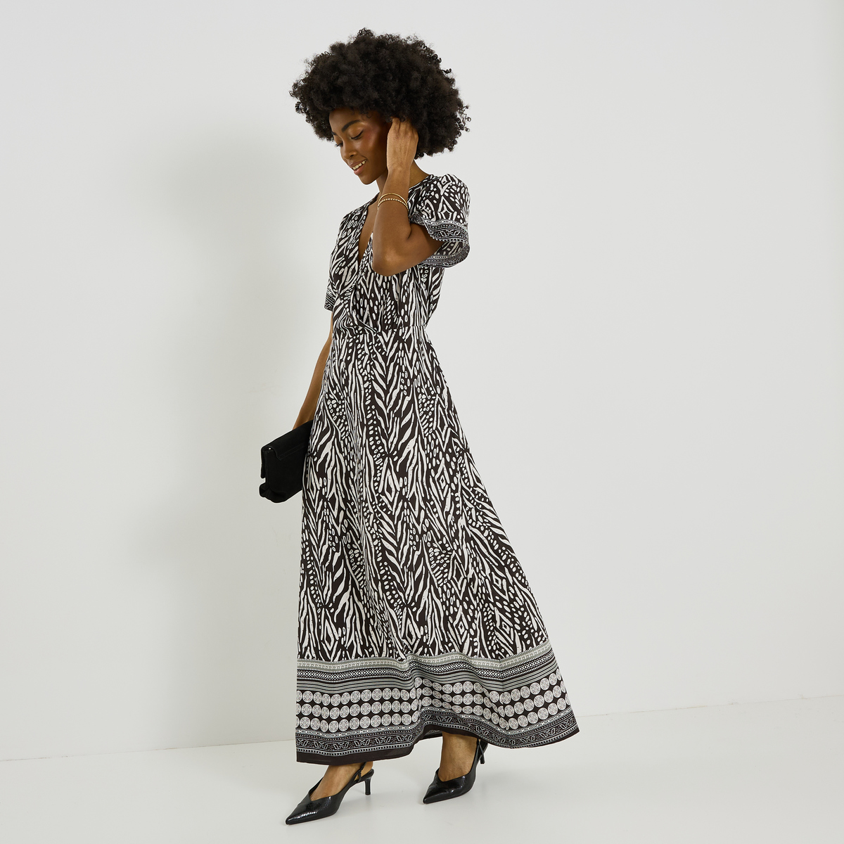 Robe longue imprimé ethnique, GRAIN DE MALICE