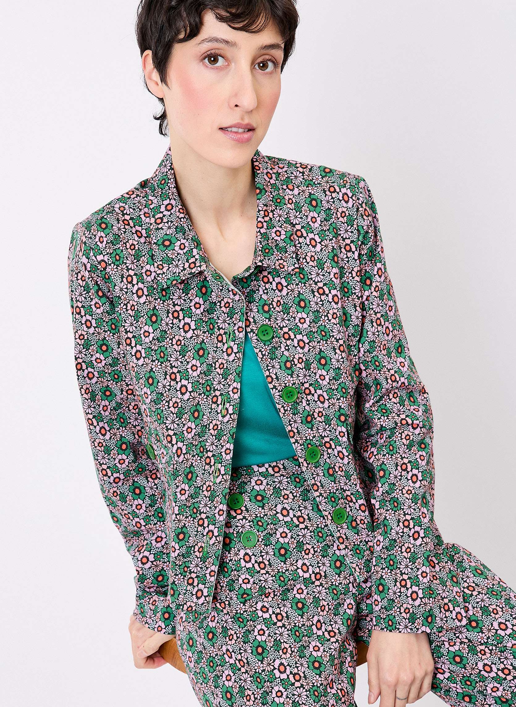 Veste courte coton stretch ALINE, PRINCESSE NOMADE