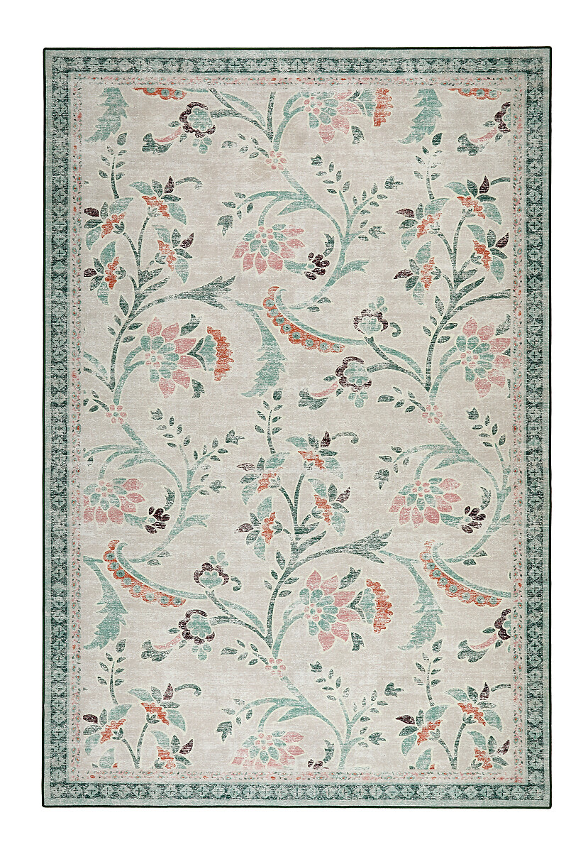 English Floral Eco-Washable Rug, HUG RUG
