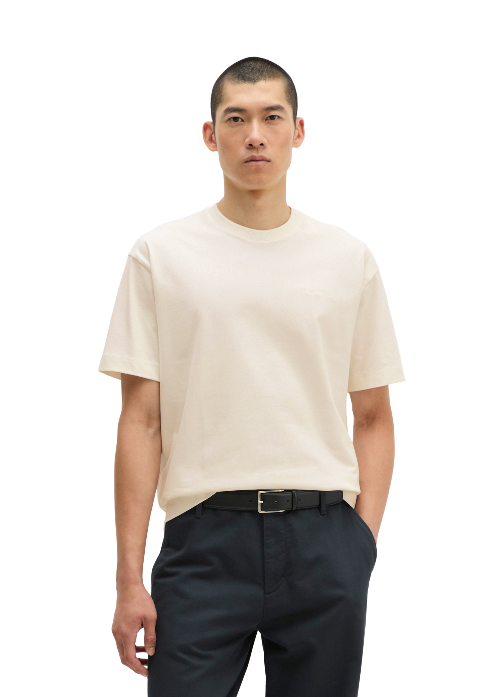 T-shirt relaxed en jersey de coton bio épais, MARC O'POLO