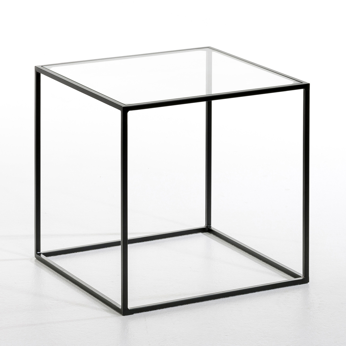 Product photograph of Sybil Side Table With Glass Top from La Redoute UK