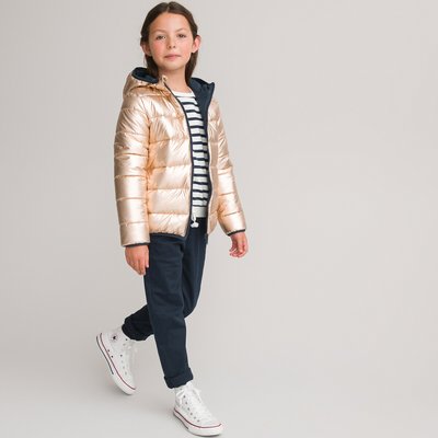Reversible Hooded Padded Jacket with Recycled Padding, 3-12 Years LA REDOUTE COLLECTIONS