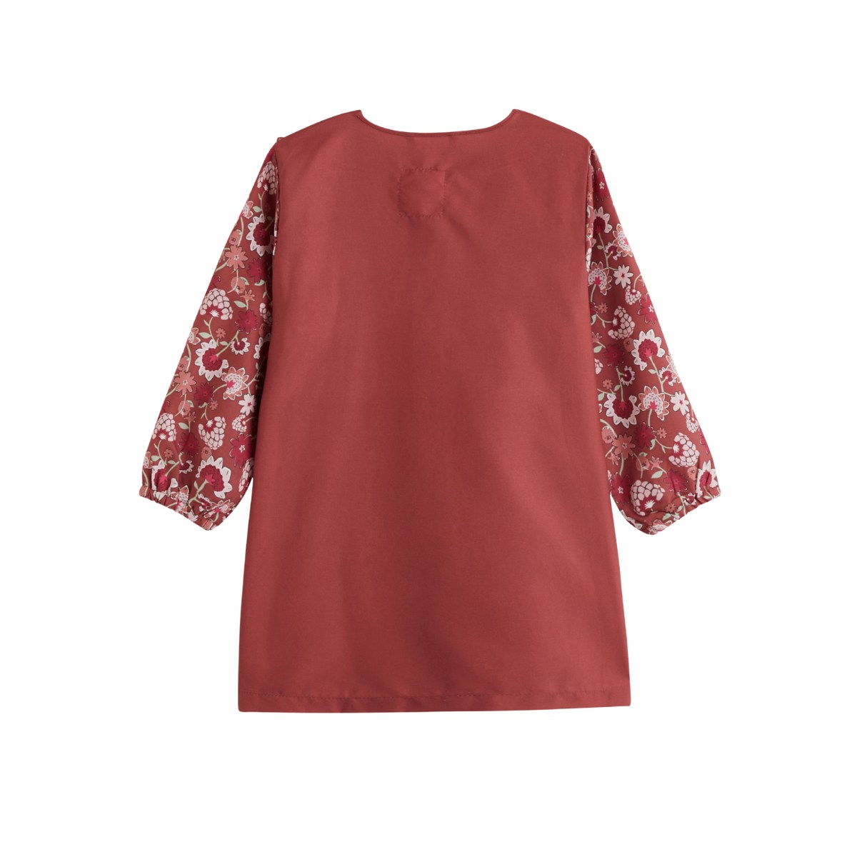 Petit Béguin Tablier Long Enfant Céleste - Imprimé Tendance, Manches Resserrées, étiquette Prénom, Déperlant