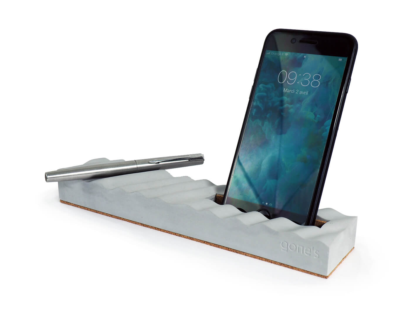 Support téléphone et stylos béton - ONDE, GONE'S