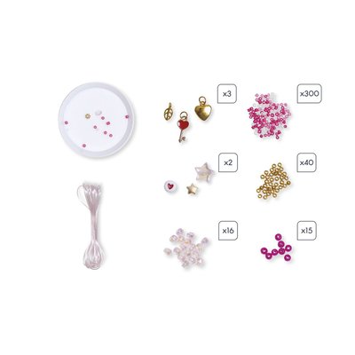 Les ateliers bijoux - 10 bagues en perles lovely à créer - kit loisir créatif enfant - apprentissage motricité fine et c JANOD