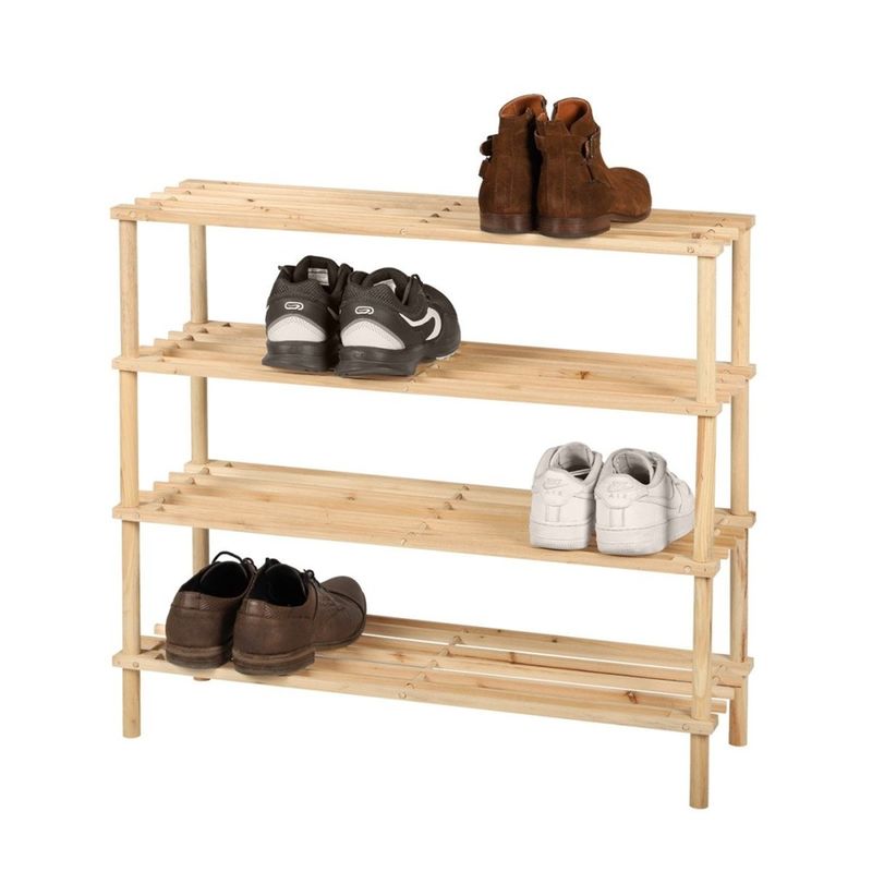 Meuble range chaussures 4 niveaux wood and co Couleur beige Decoratie