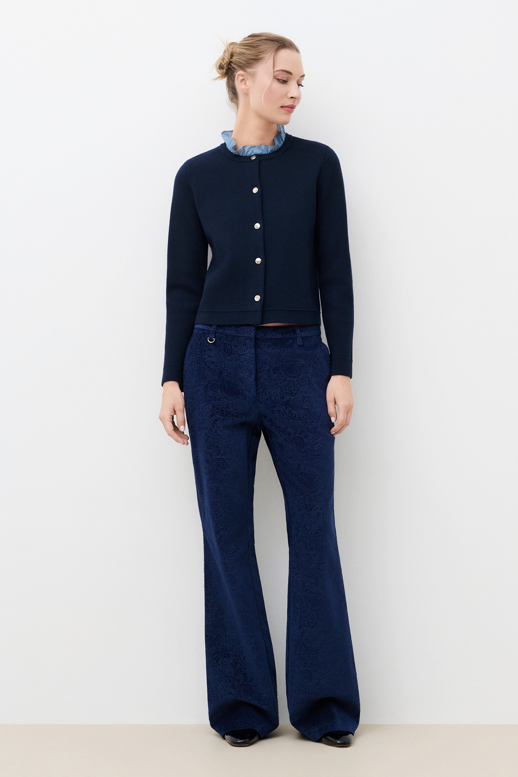 Pantalon large effet velours PCONNOR, CAROLL