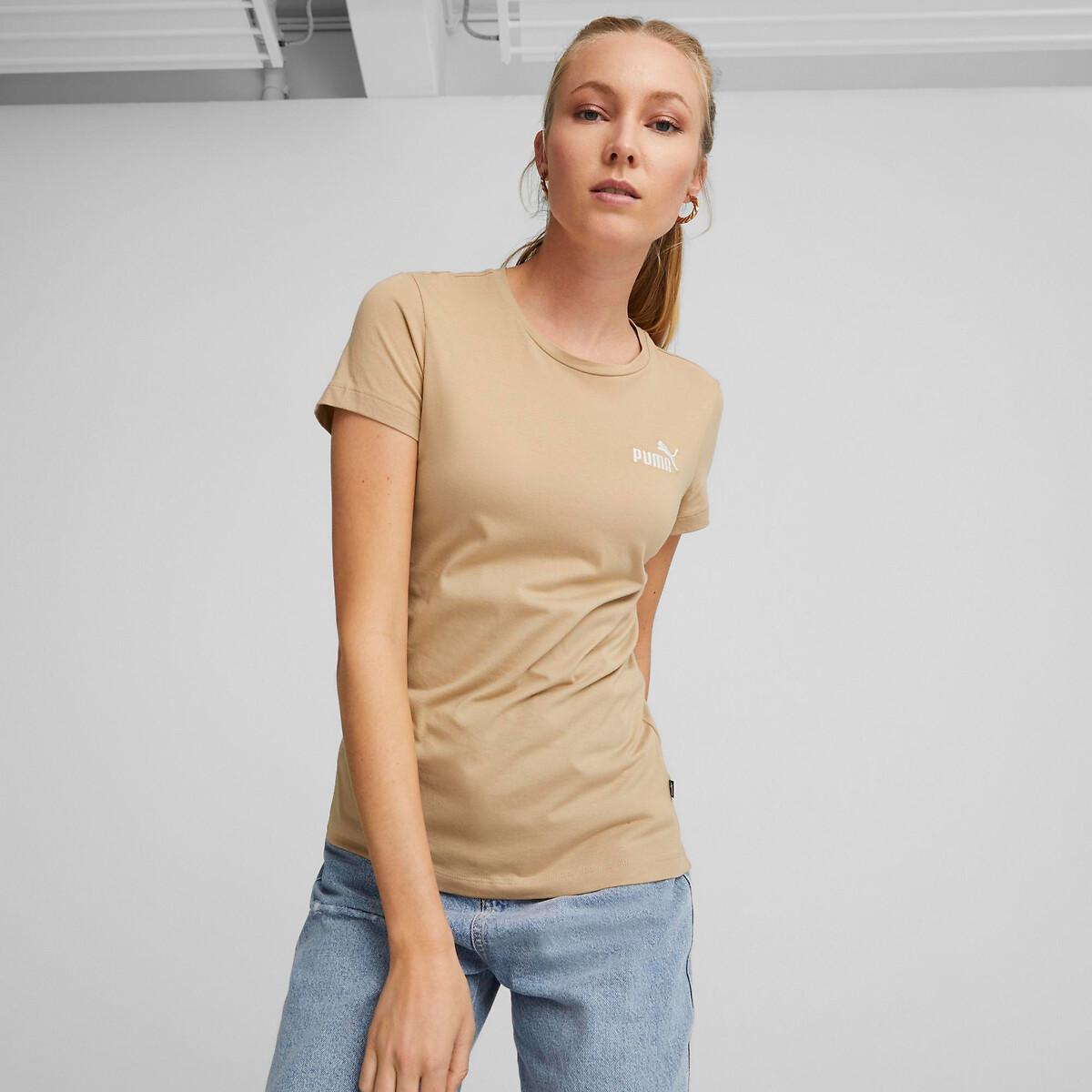 Image of Essential+ Embroidered Cotton T-Shirt