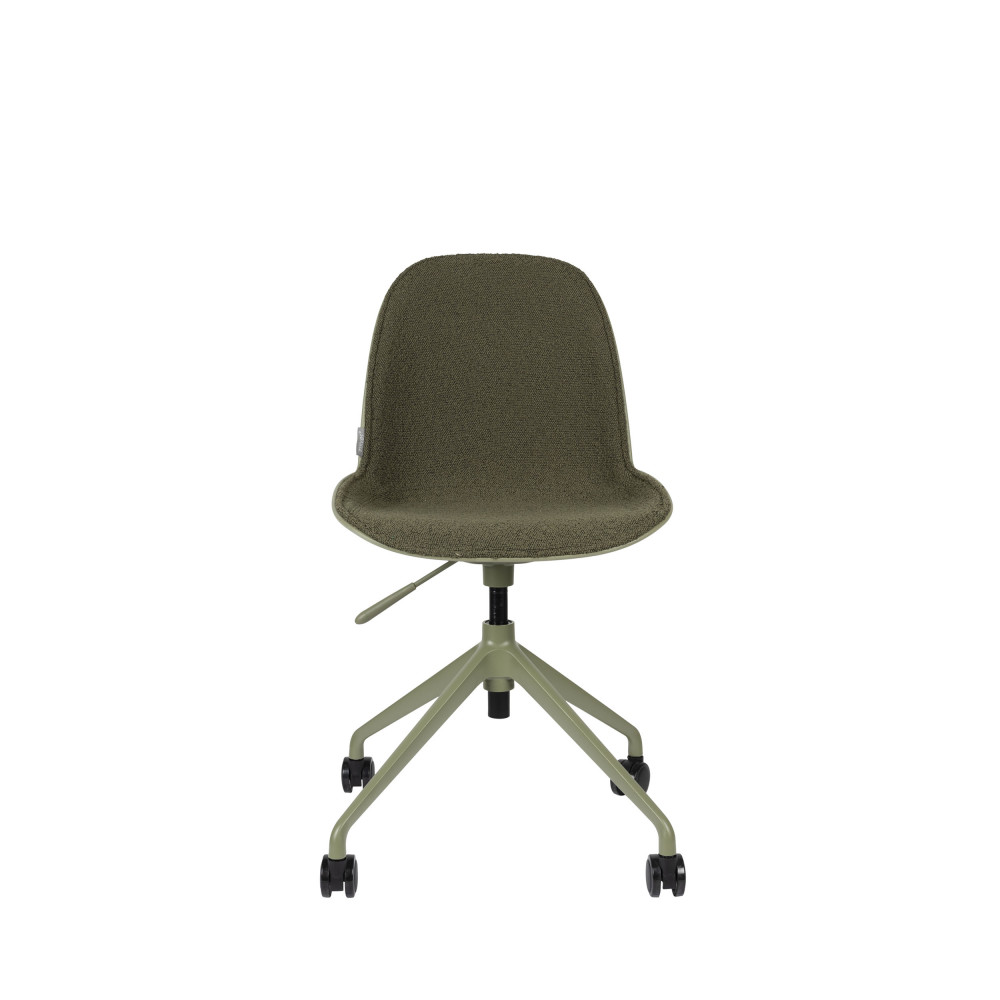 Chaise de bureau en tissu bouclette pivotante à roulettes- ALBERT KUIP, ZUIVER
