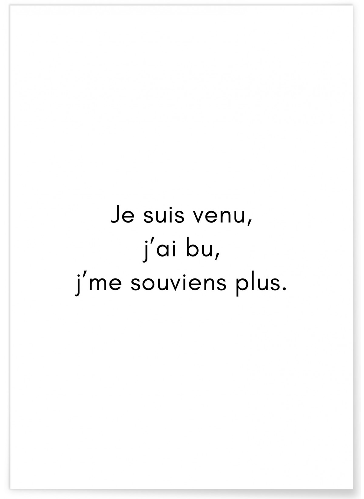 Affiche Je suis venu, L'AFFICHERIE