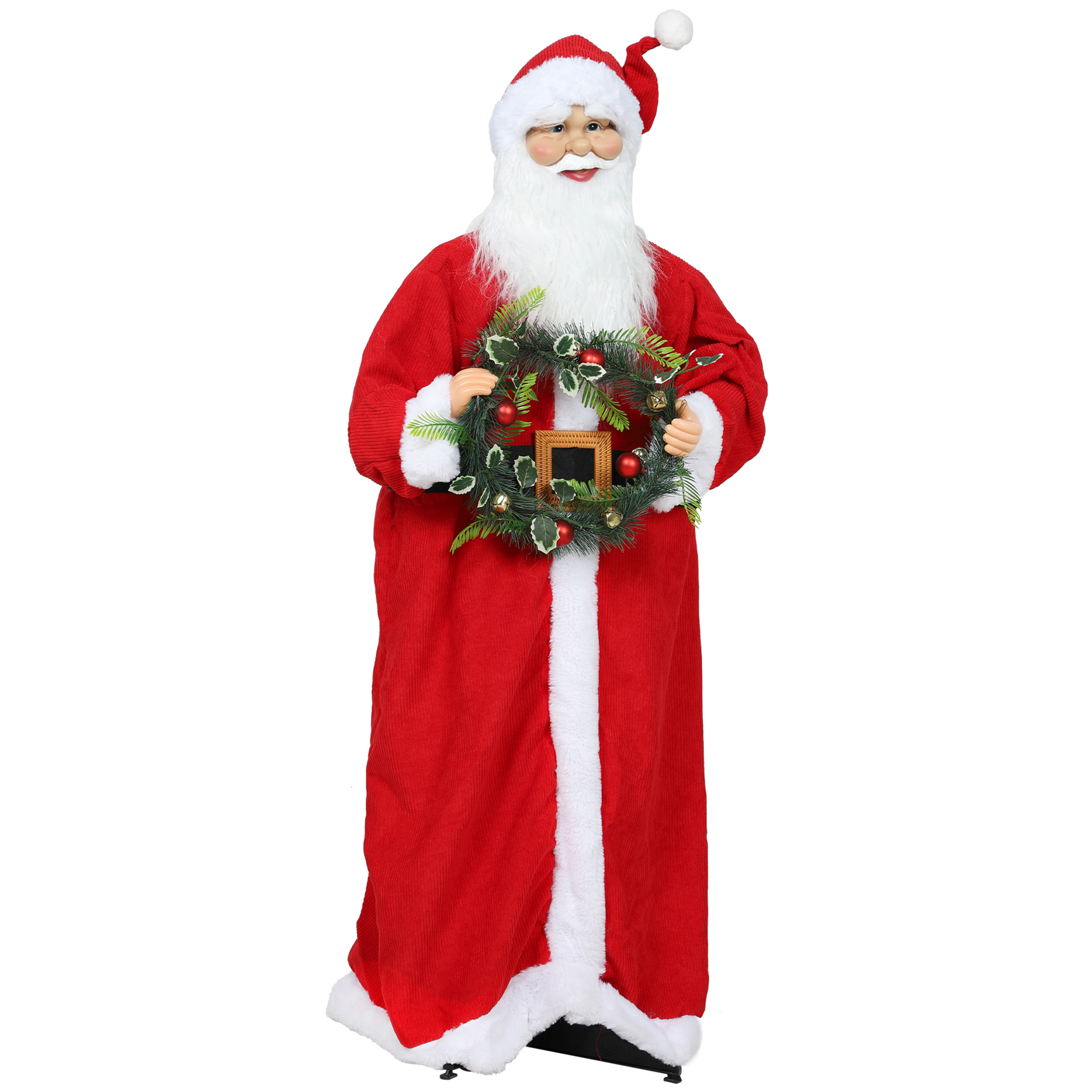 Décoration de Noël « Père Noël » Polyester, HOMCOM