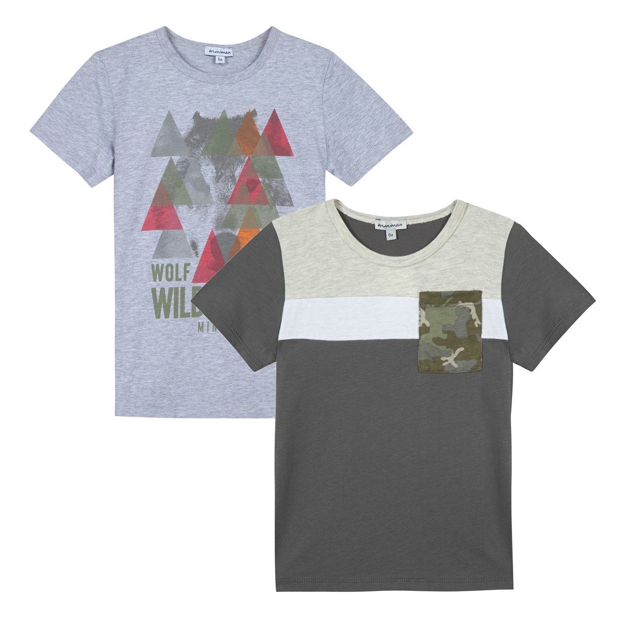 La Redoute Garçon Vêtements Tops & T-shirts T-shirts Manches courtes Lot de 2 t-shirts manches courtes Oeko-Tex 