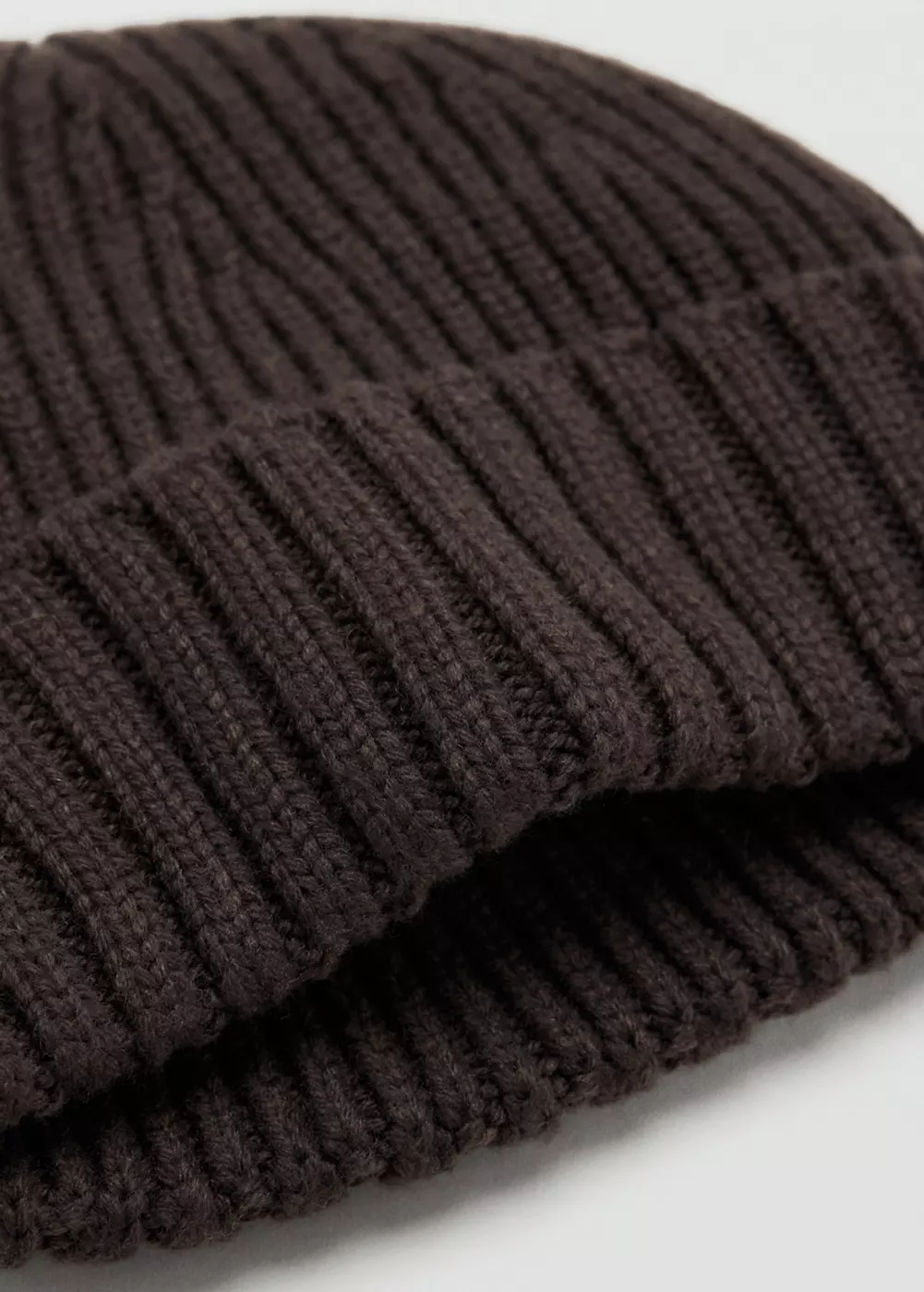 Bonnet en mélange de laine côtelée, MANGO MAN