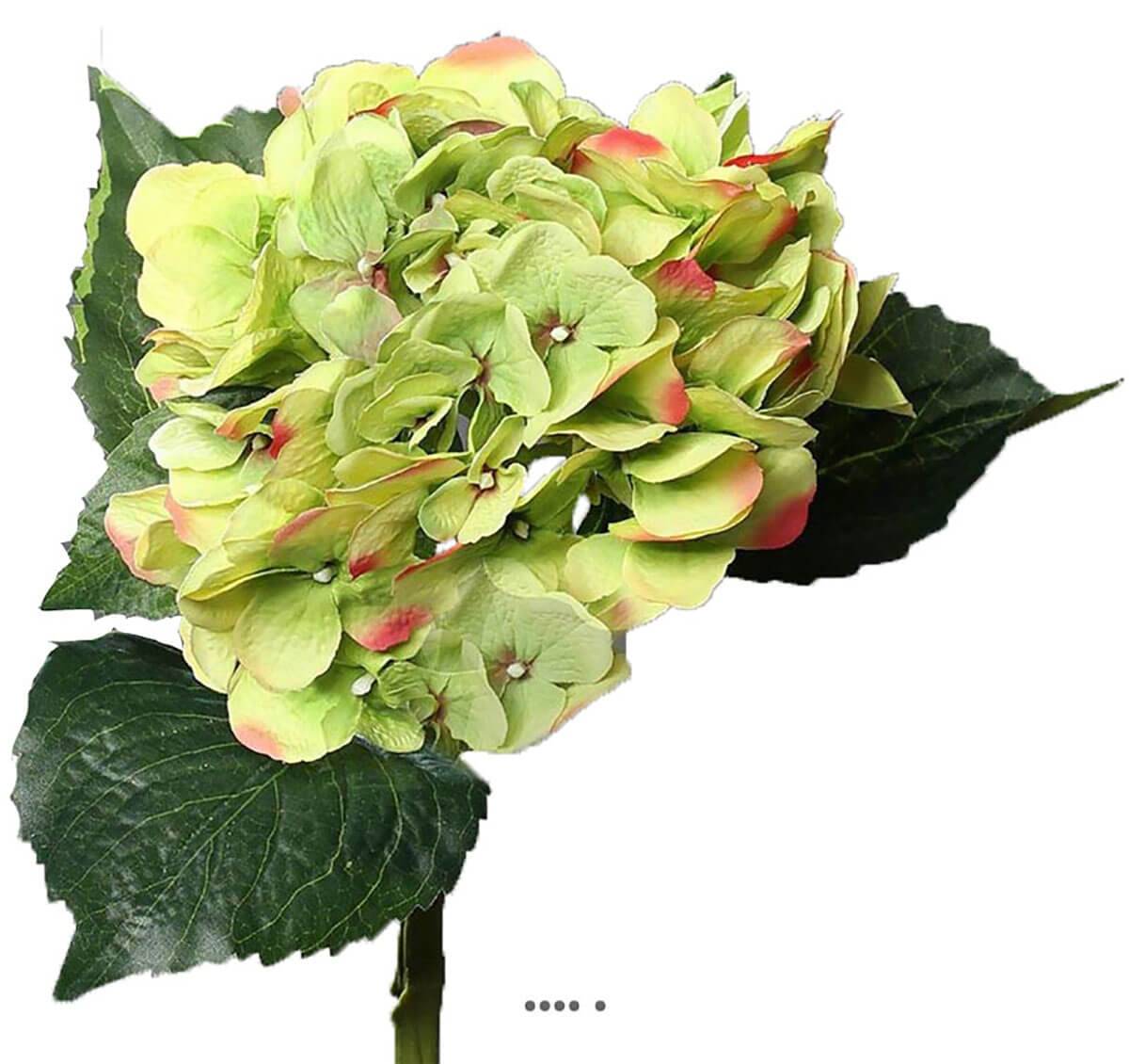 Hortensia artificiel en tige 1 tête 3 feuille, ARTIFICIELLES