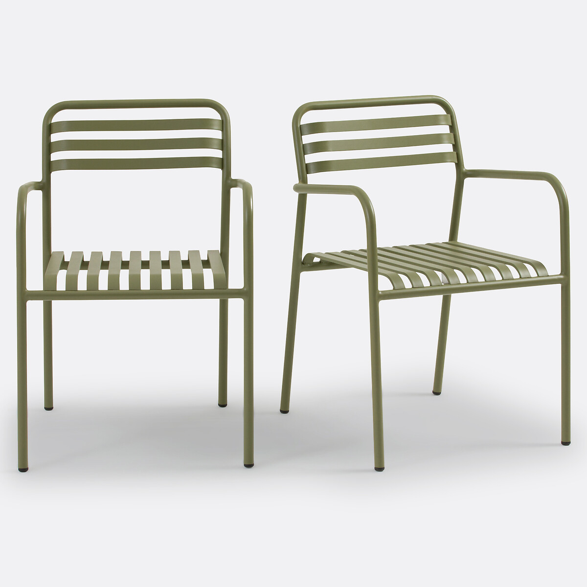 Set van 2 tuinfauteuils in aluminium, MANNI