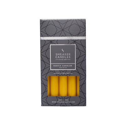 Pack of 20 Yellow Dinner Candles SHEARER
