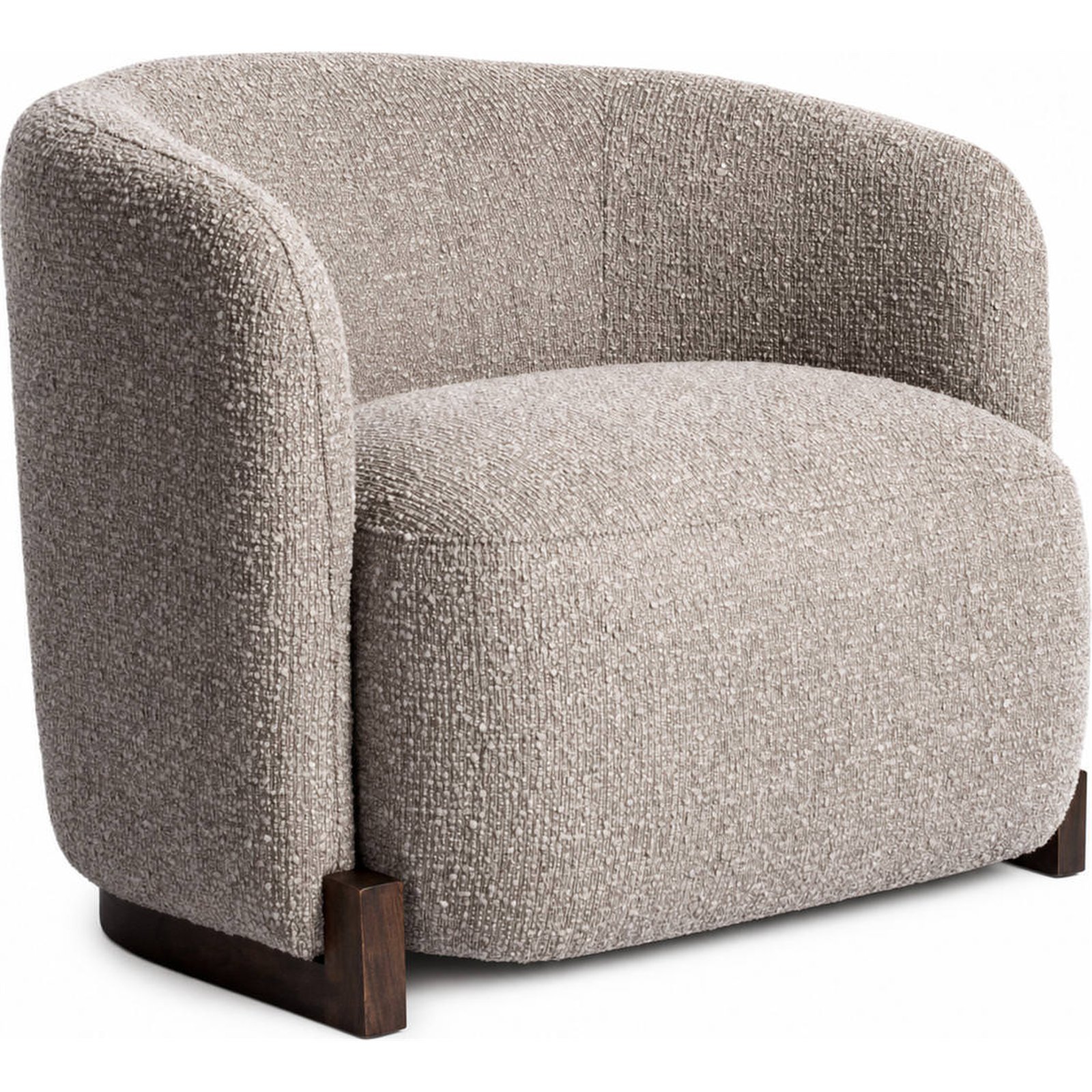 Fauteuil lounge arrondi en tissu, RECOLLECTION