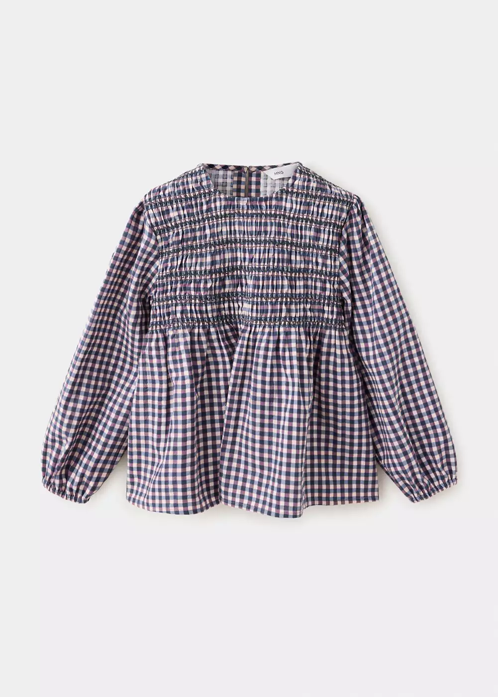 Blouse vichy froncée, MANGO BABY