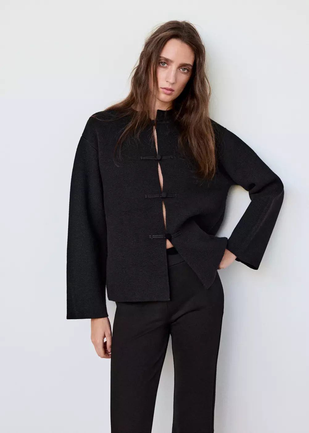 Veste droite à brandebourgs, MANGO