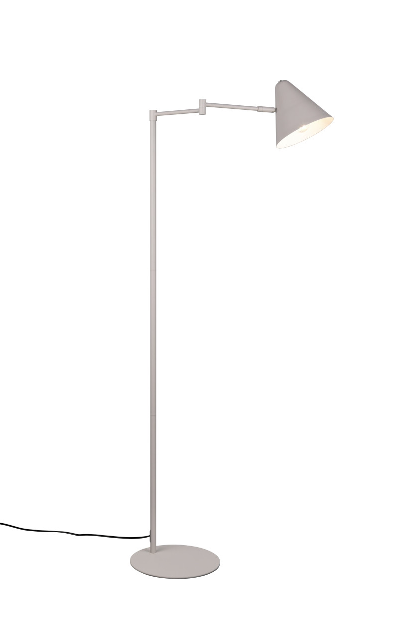 Lampadaire design en métal industriel, COSIMA, TRIO