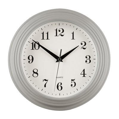 26cm Diameter Wall Clock in Grey SO'HOME