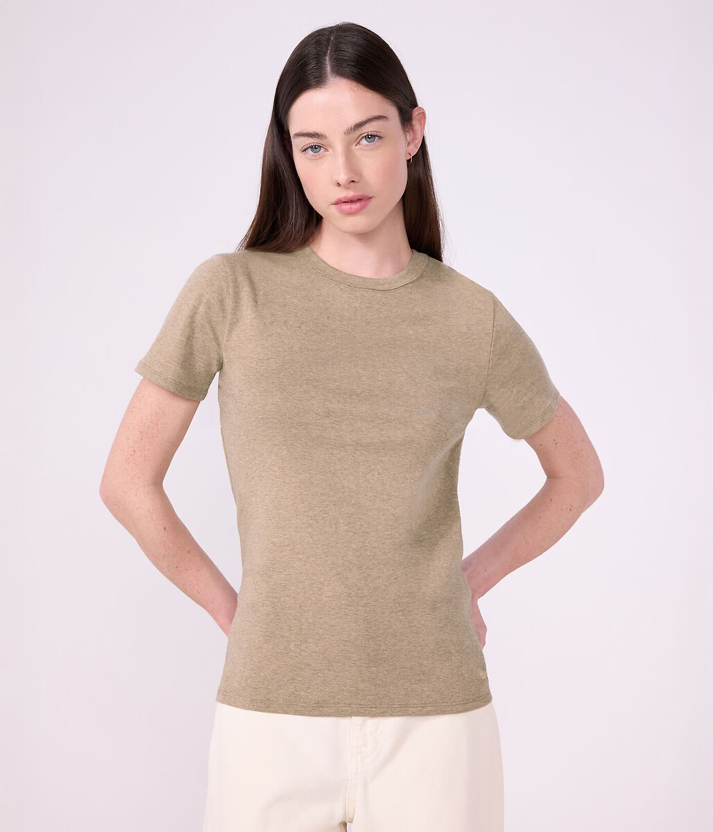T-shirt col rond, manches courtes, PETIT BATEAU