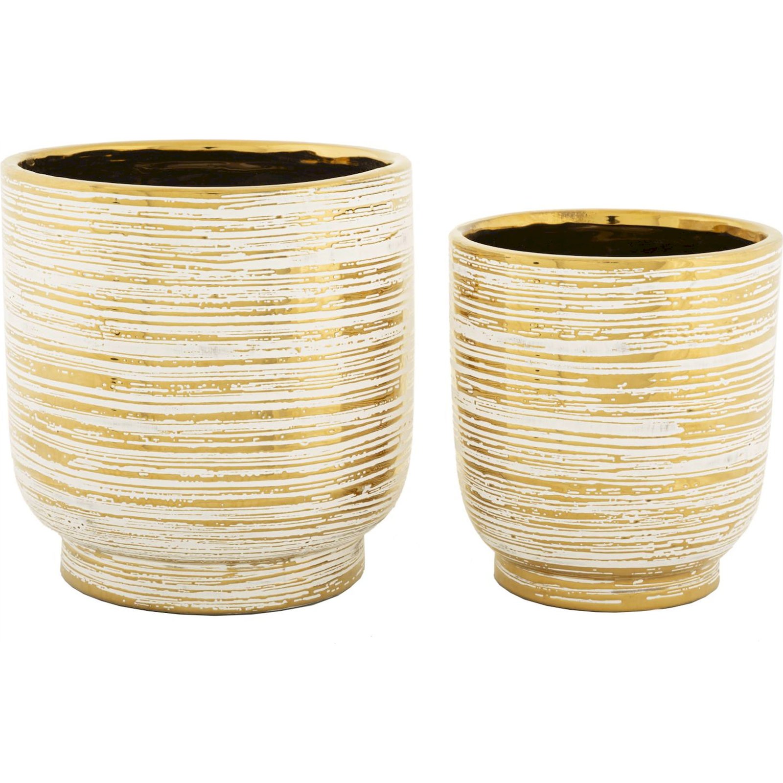 Lot de 2 vases en céramique reliefs GLAM, RECOLLECTION