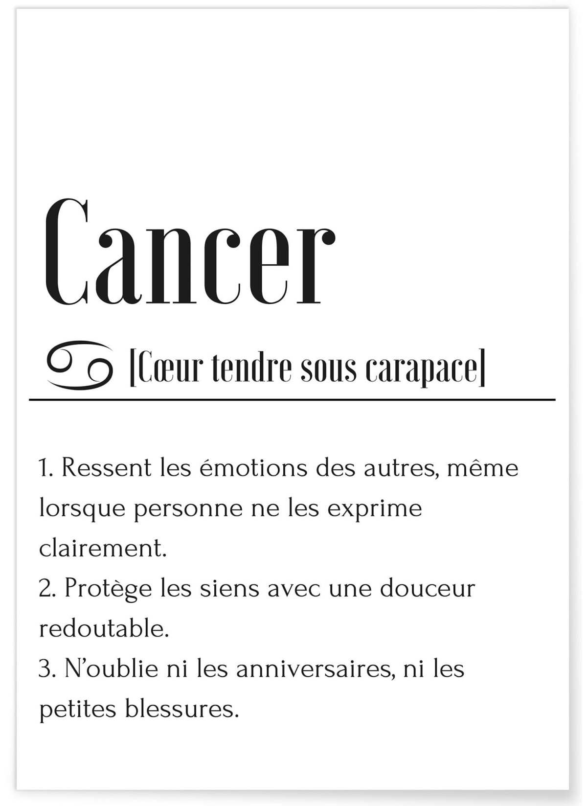 Affiche Définition Cancer, L'AFFICHERIE