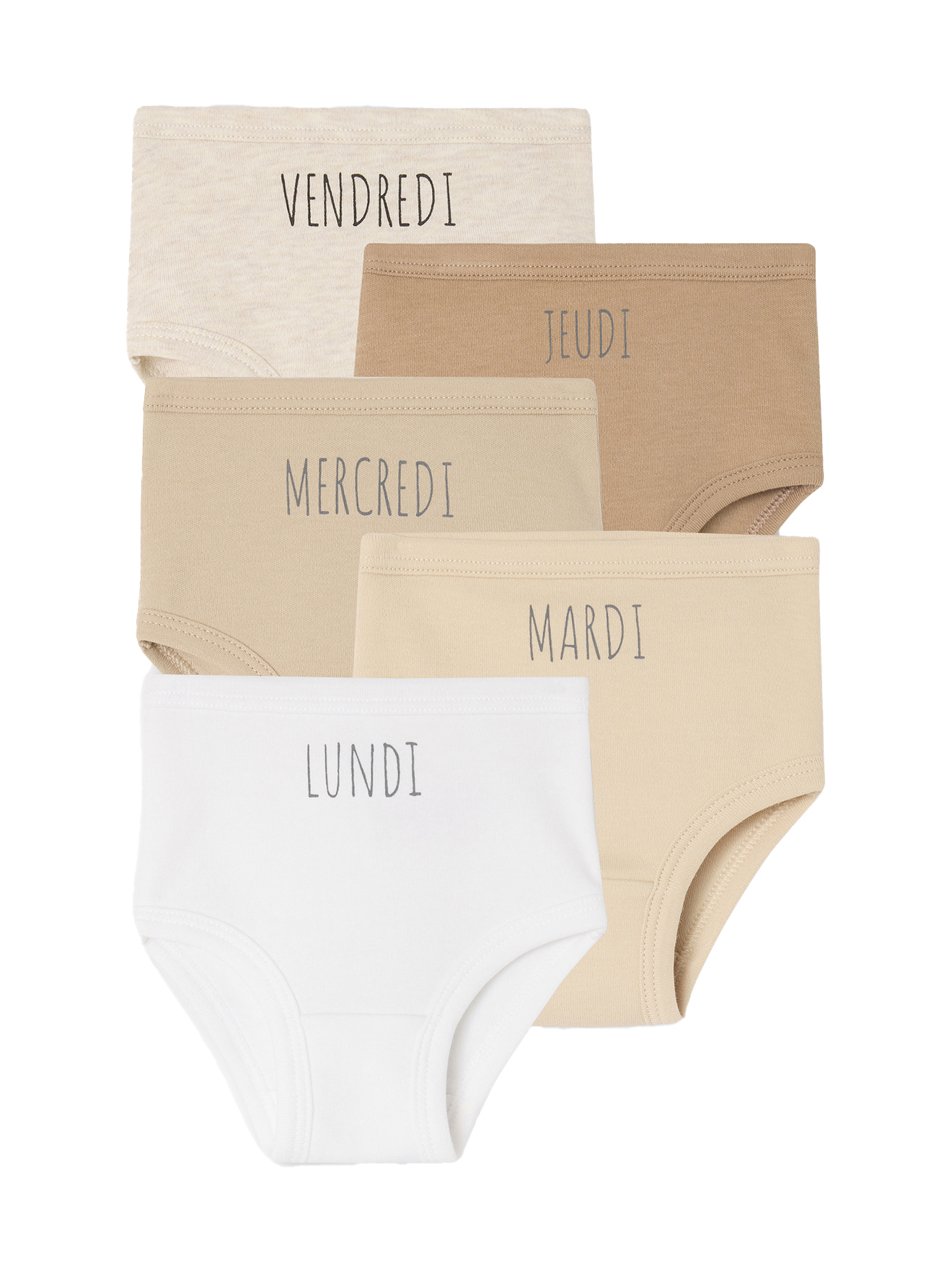 Lot de 5 culottes semainier, VERTBAUDET