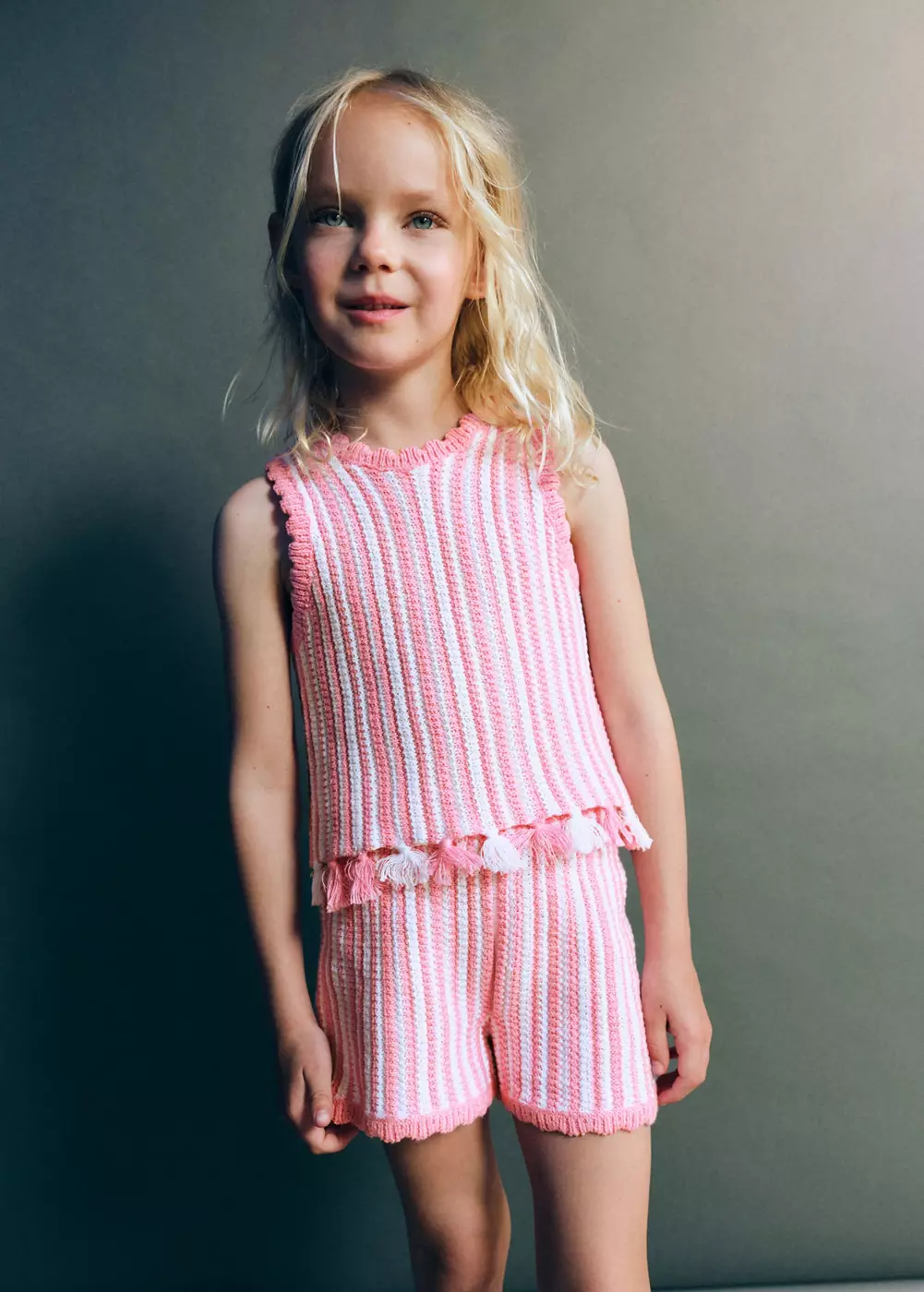 Top crochet franges, MANGO BABY