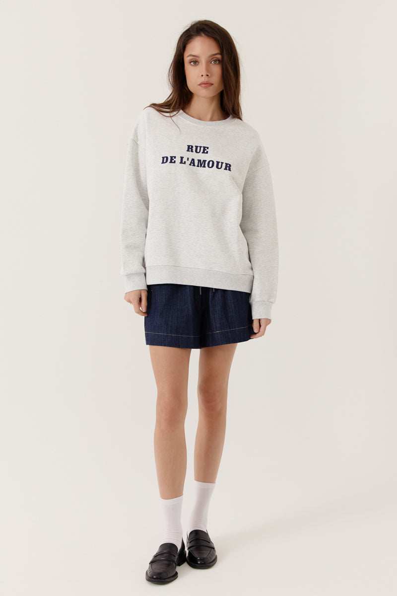 Sweat ELIREA molleton imprimé manches longues col rond coupe oversized, ARTLOVE