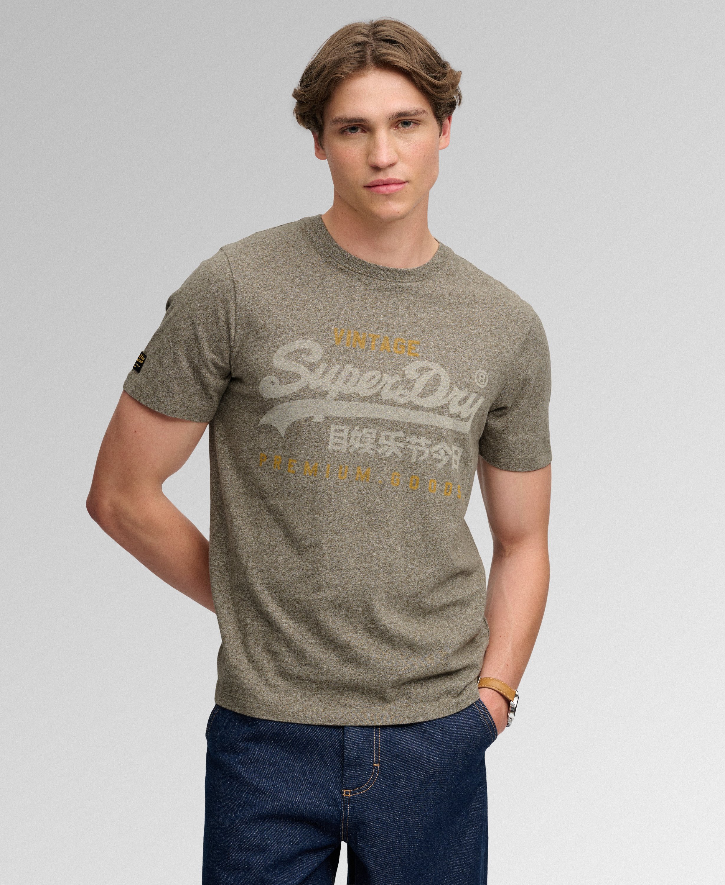 T-shirt Vintage Logo Heritage Coupe Décontractée, SUPERDRY