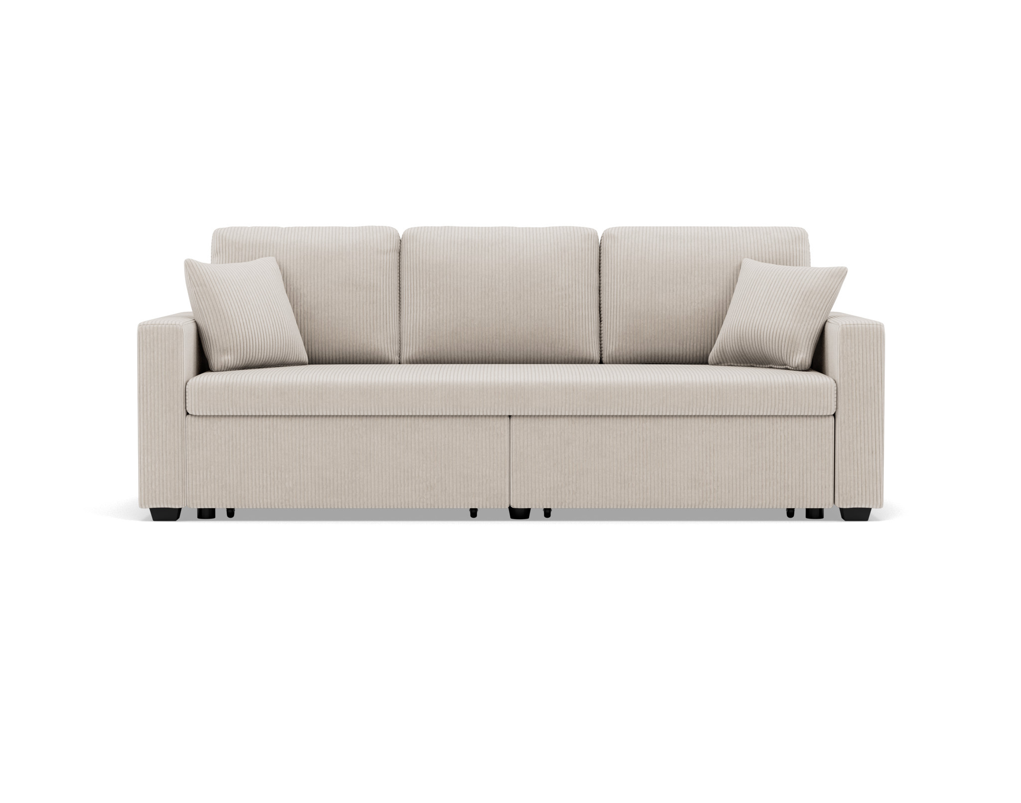 Canapé droit convertible velours côtelé 3pl, CYRUS, BEST MOBILIER