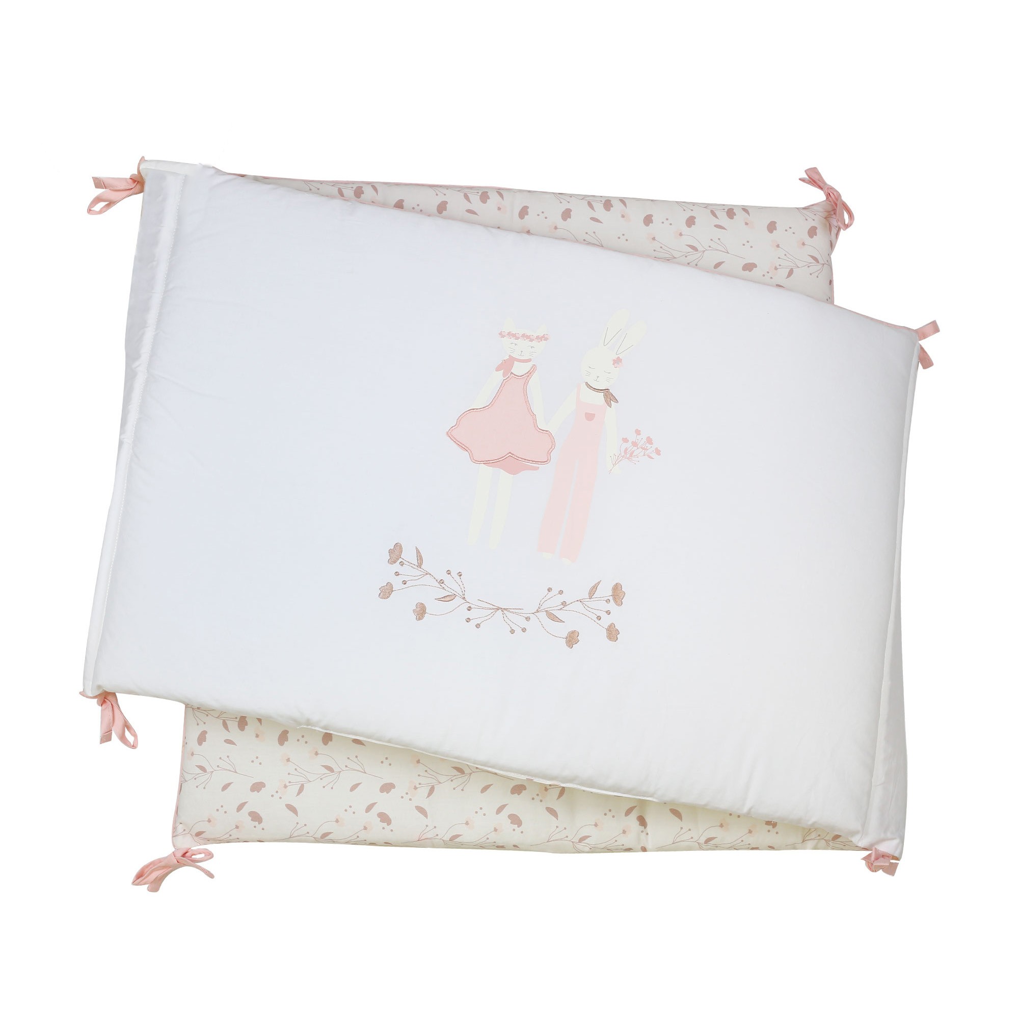 Tour de lit - Coton bio - Rose, TROIS KILOS SEPT