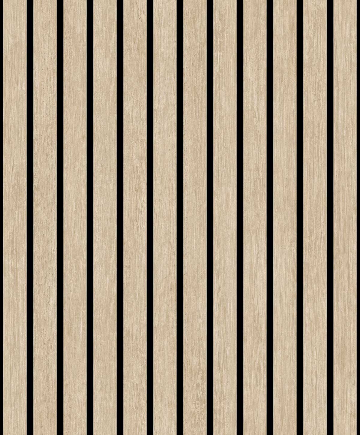 Papier peint bois clair et lignes grises modernes, HEXOA