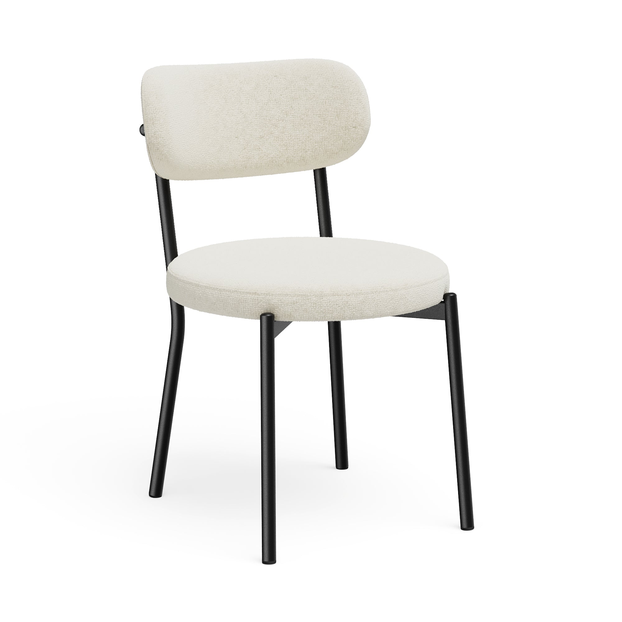 Lot de 2 chaises en tissu tramé toucher doux BAILEY, SIA HOME