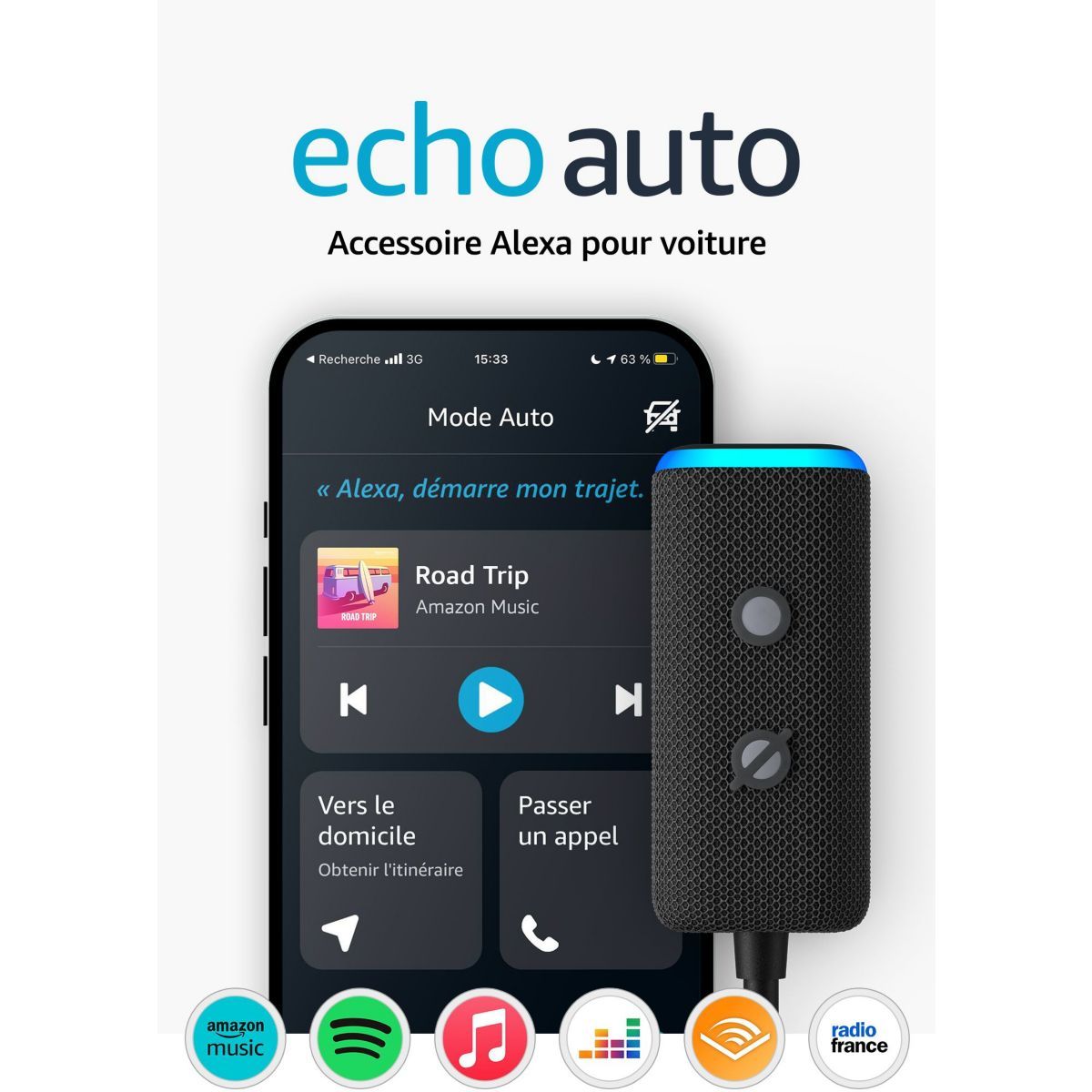 renouvelle l'Echo Auto, l'assistant vocal Alexa pour voiture