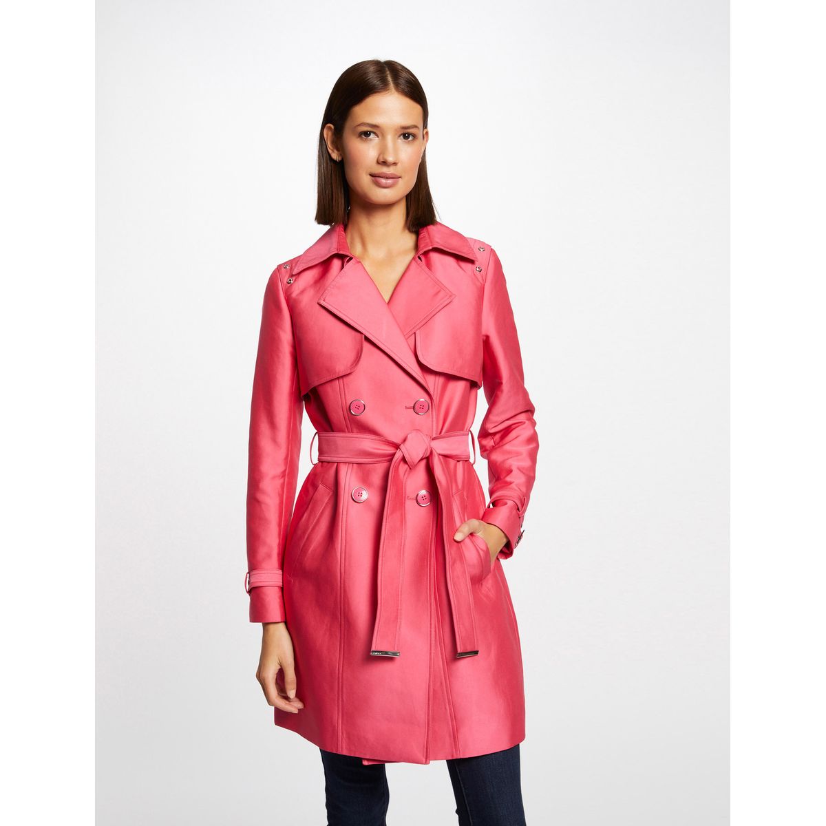 Trench outlet femme rose