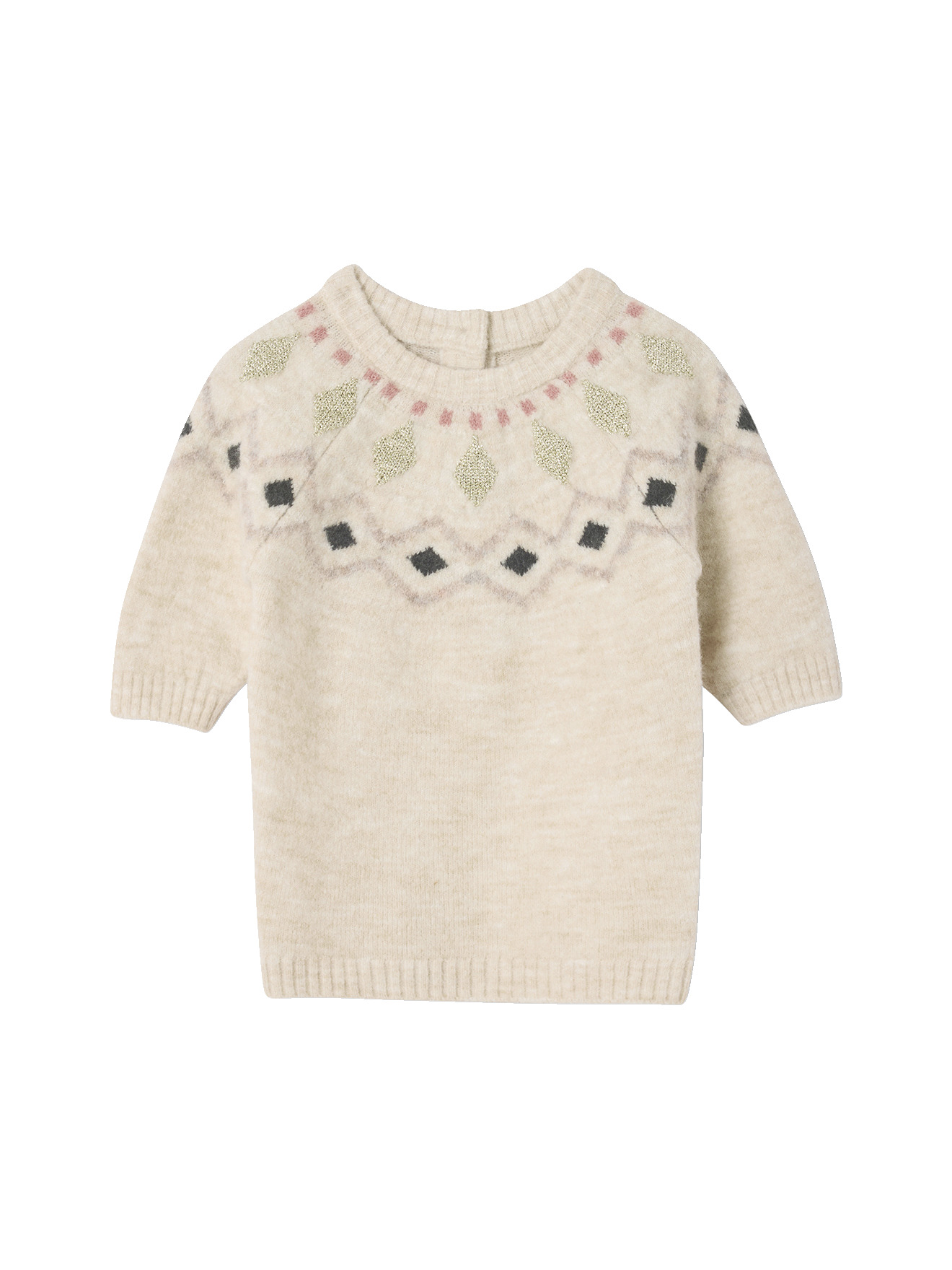 Robe bébé en tricot jacquard, VERTBAUDET