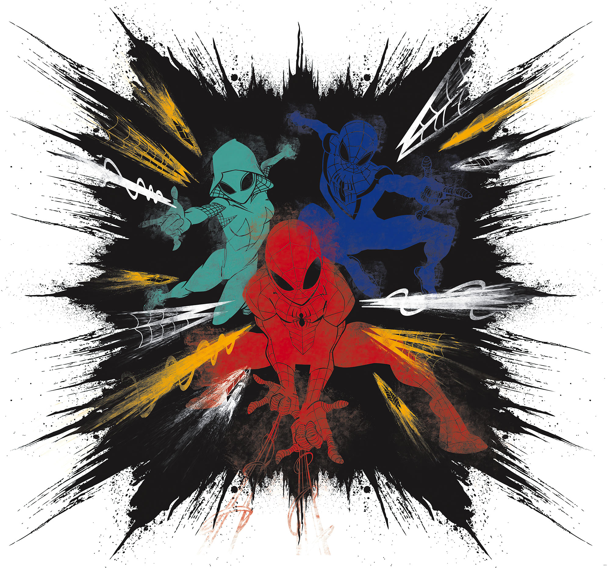 Papier peint Komar - Spider-Man Color Explosion - 300 x 280 cm, HEXOA