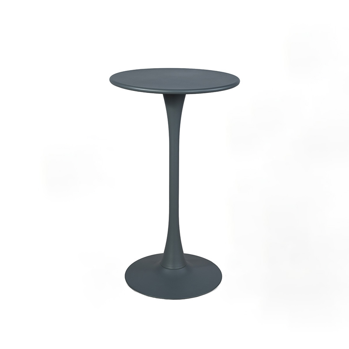 Table haute ronde de jardin en acier Gris ANDREA, WILSA GARDEN
