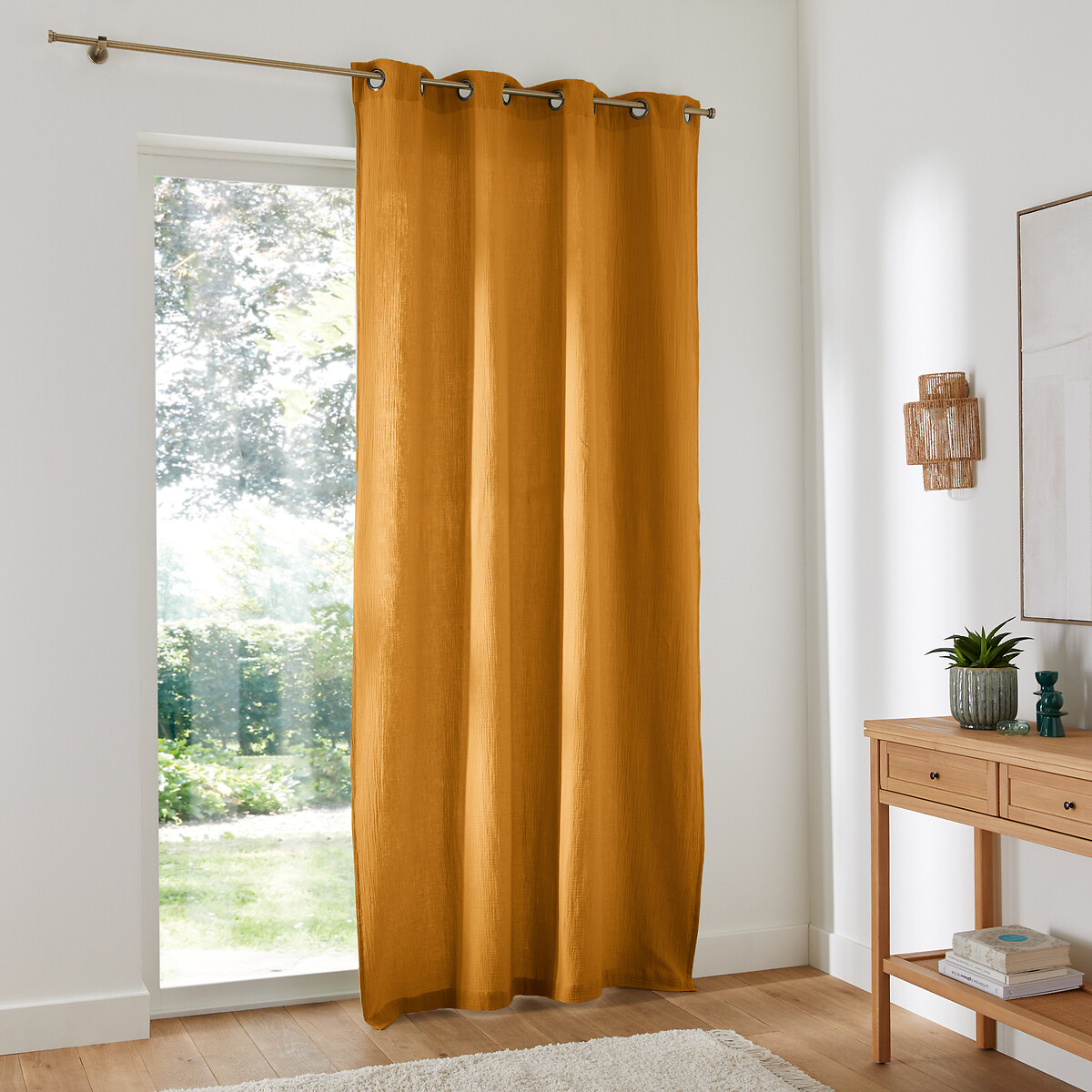 Bestgoodies - Tenda a pannello con nastro in velcro, binario e asta di scorrimento, 60 x 245