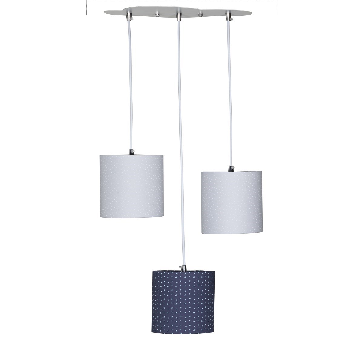 Suspension Lumineuse Trio Plafonnier en coton, SAUTHON